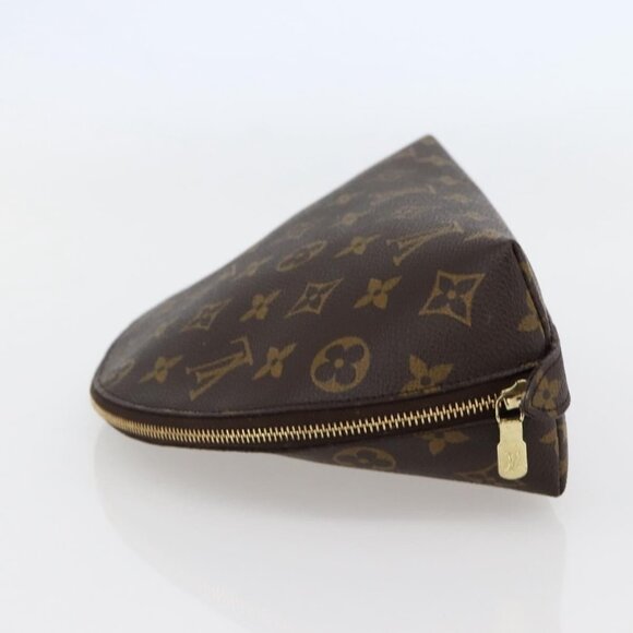 LOUIS VUITTON Monogram Trousse Demi Ronde Cosmetic Pouch LV Auth - Picture 4 of 16